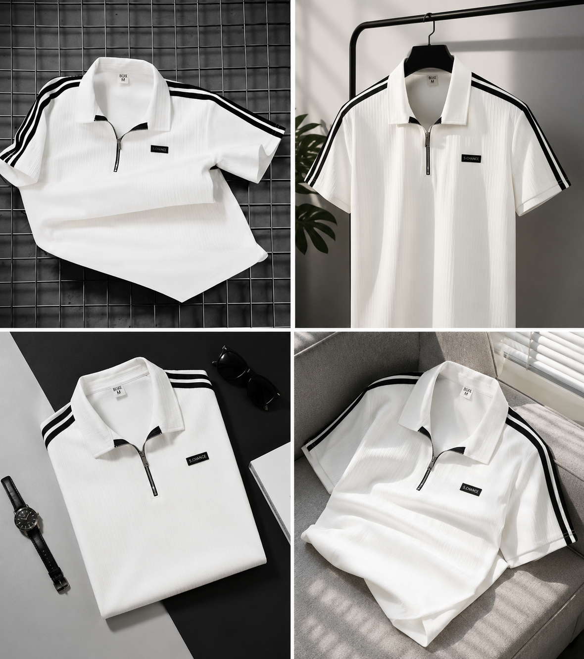 Urban Luxe Zip Polo t-shirts – Premium Comfort, Modern Style