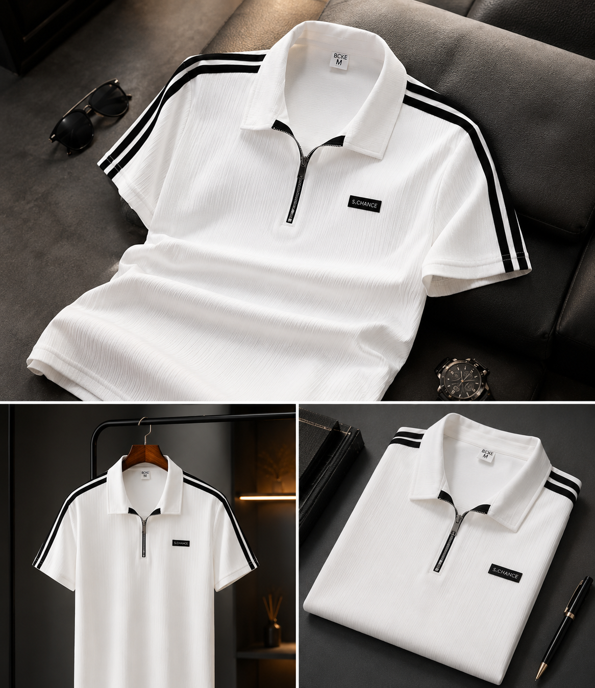 Urban Luxe Zip Polo t-shirts – Premium Comfort, Modern Style