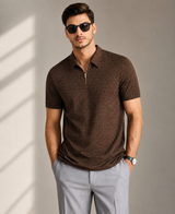 Signature Textured Zip Tee – Premium Comfort, Refined Style( t-shirts)