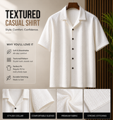 Premium Textured Casual Shirt for Men | Soft Cotton Blend | Modern Relaxed Fit