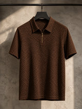 Signature Textured Zip Tee – Premium Comfort, Refined Style( t-shirts)
