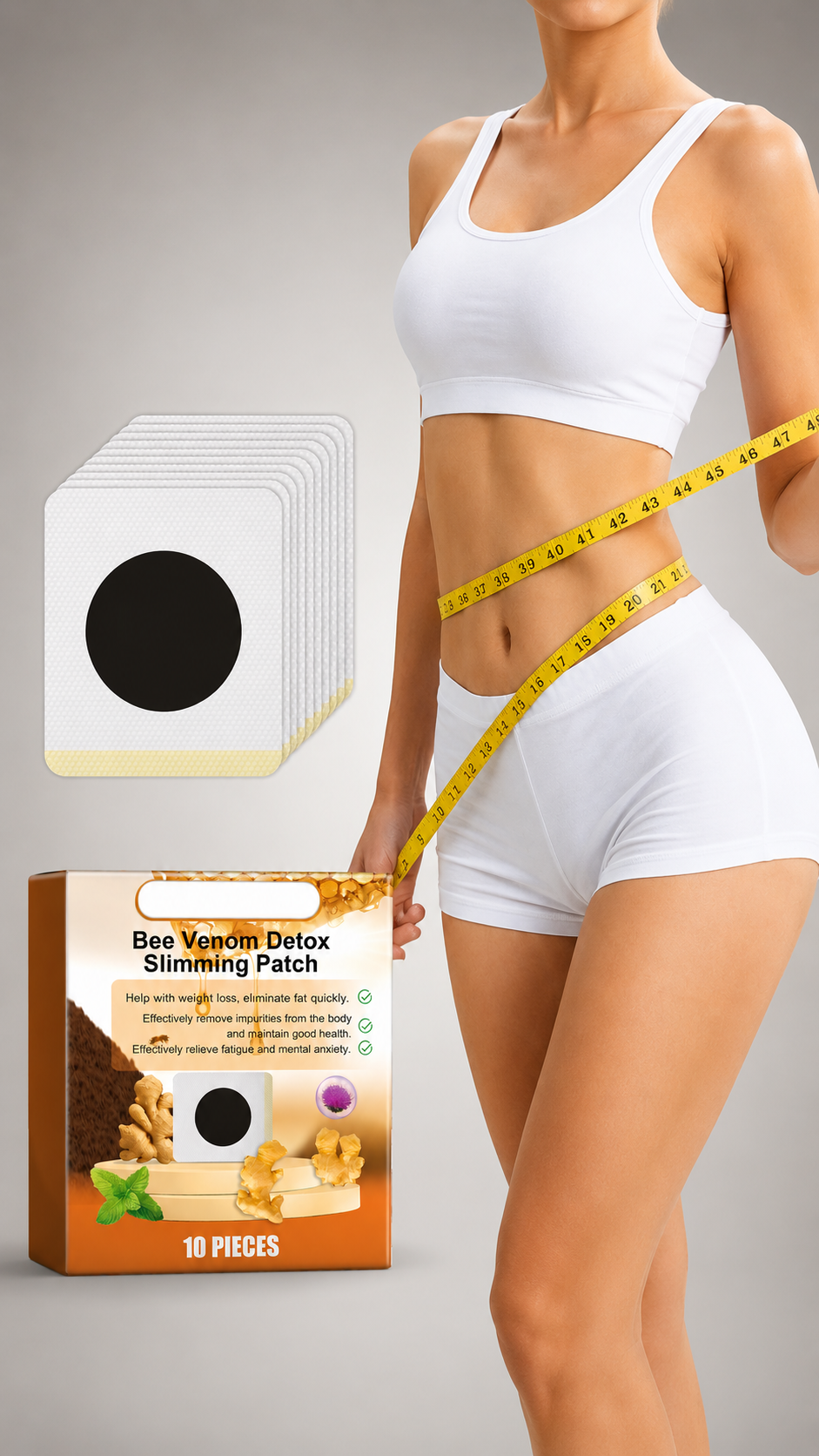 Bee Venom Lymphatic Daiamage & Sliming Patches (10 Patches)