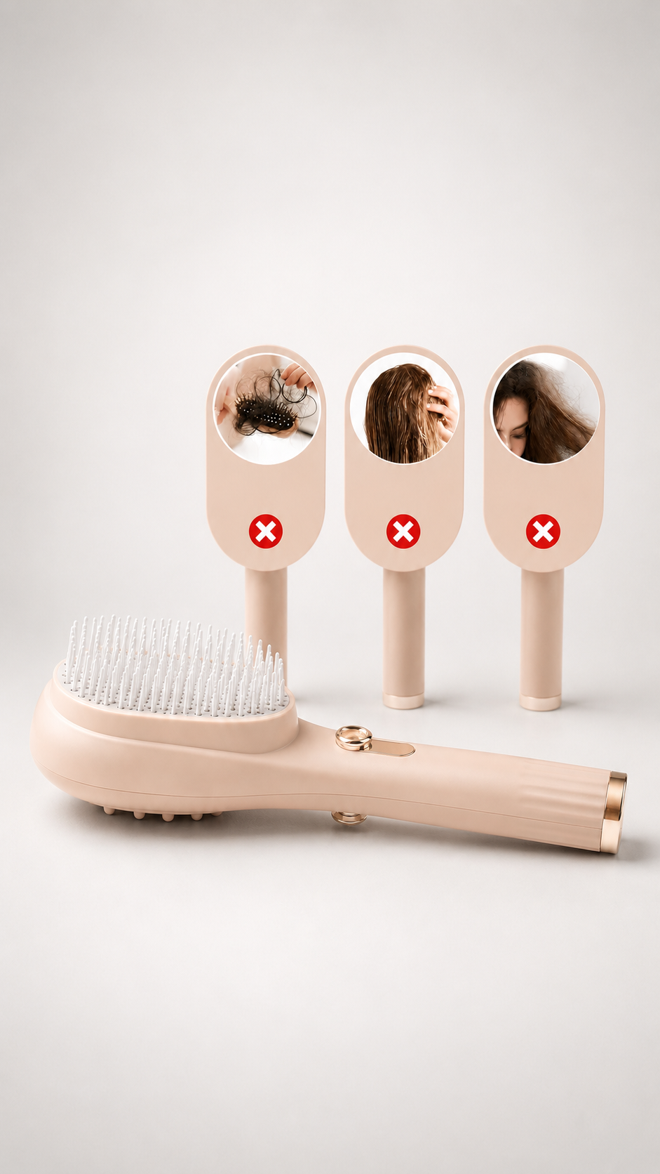 2-in-1 Self-Cleaning Hair Brush with Scalp Massager