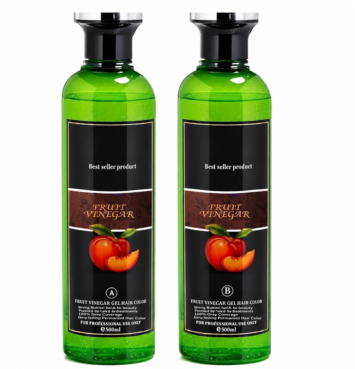 Fruit Vinegar Hair Color Gel – Natural Black 1000 ML (500 + 500 ML)